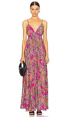 L'AGENCE Stefani Dress in Rhodamine Paisley from Revolve.com | Revolve Clothing (Global)