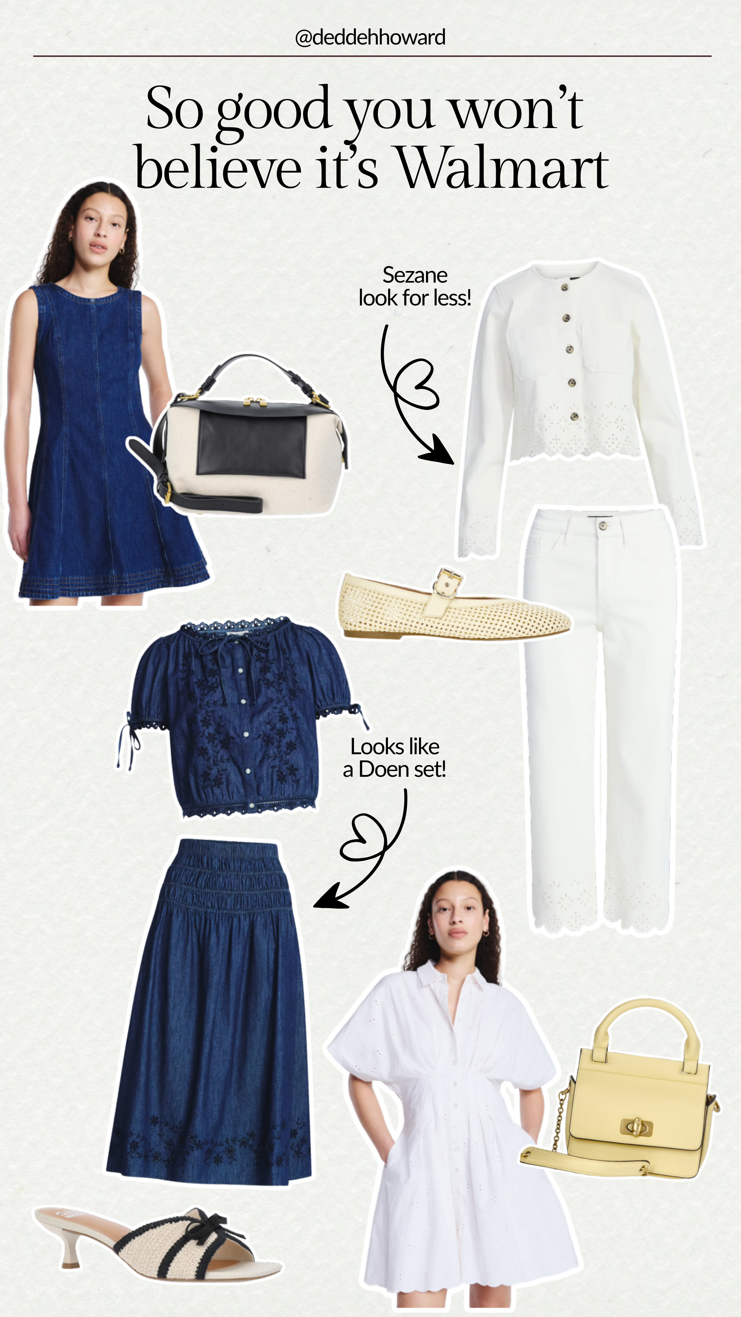 Walmart women's new arrivals are soooo chic right now. I'm seeing so many designer looks for less. Spring trends including denim, eyelet, lace, wovens, and more. 

Walmart Finds, Looks for less, designer look a likes, affordable fashion, walmart fashion, elevated looks for less  

 

#LTKootd #LTKSeasonal