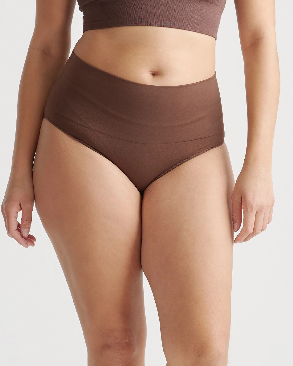 Shaping High-Waisted Brief (3-Pack) in Cocoa | Quince