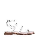 Steve Madden Women's Travel Flat Sandal, Clear, 7 M, TRAV02S1 | Amazon (US)