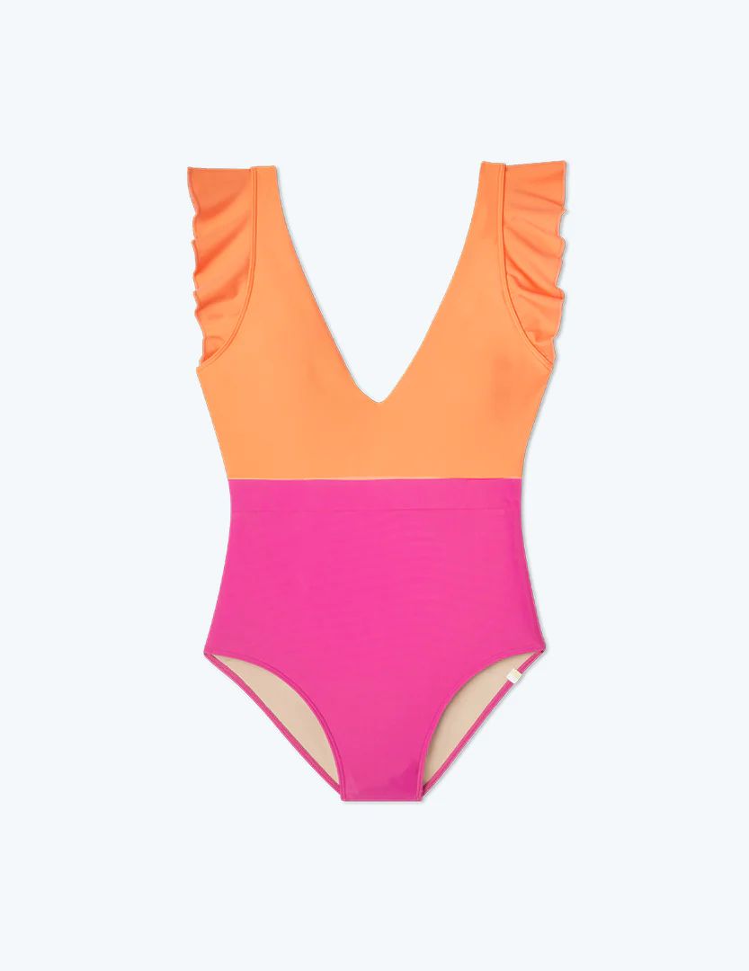 The Ruffle Backflip - Hibiscus & Tangerine | SummerSalt