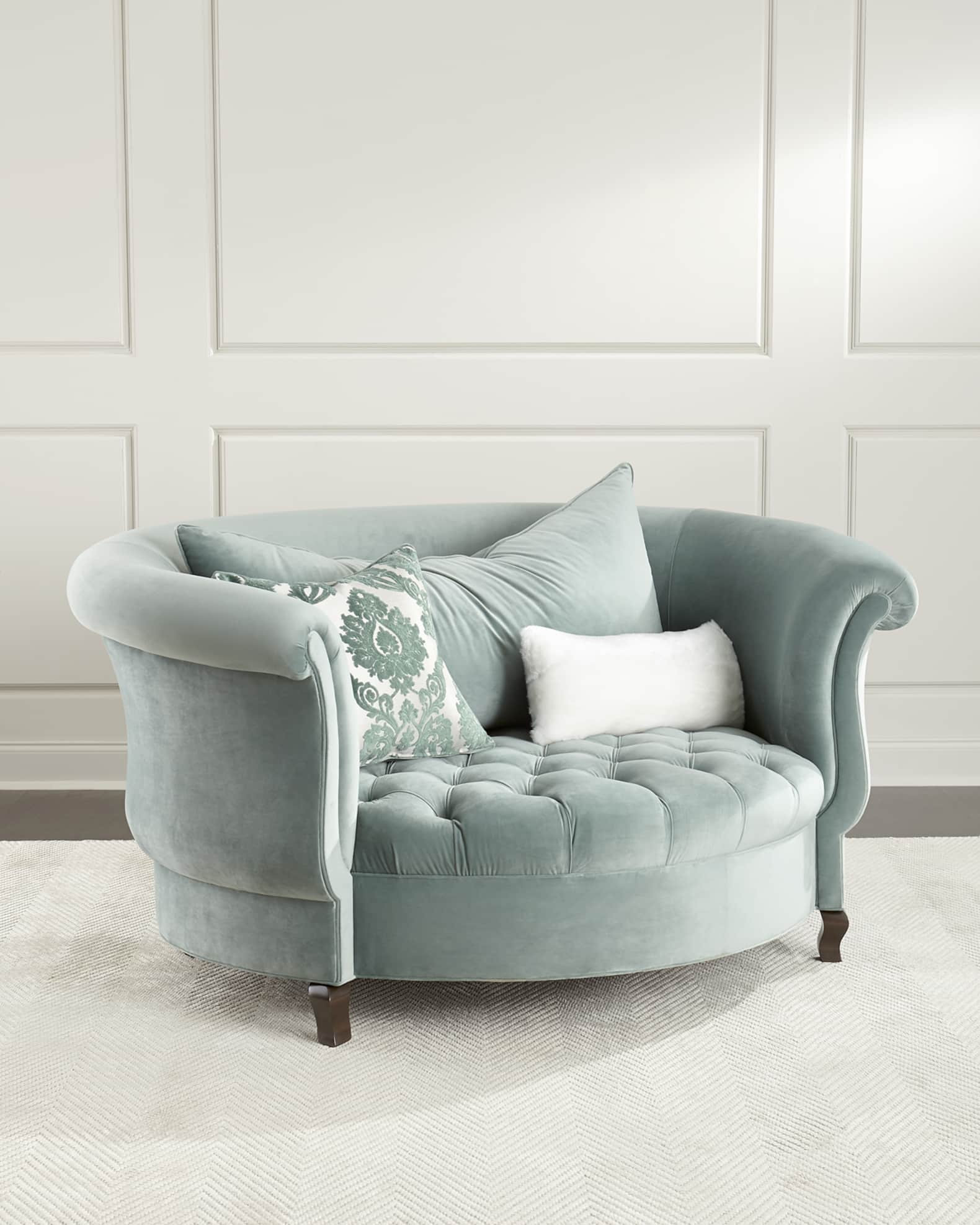 Haute House Harlow Sage Cuddle Chair | Neiman Marcus