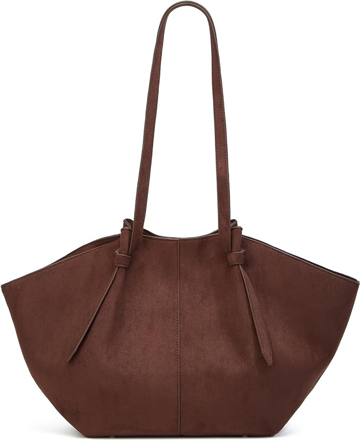 2 Pcs Suede Tote Bag for Women Trendy Crossbody Shoulder Purse Satchel Retro Hobo Purses Top Hand... | Amazon (US)