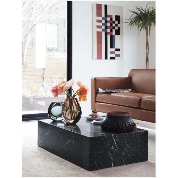 Genuine Marble Coffee Table Black | Wayfair North America