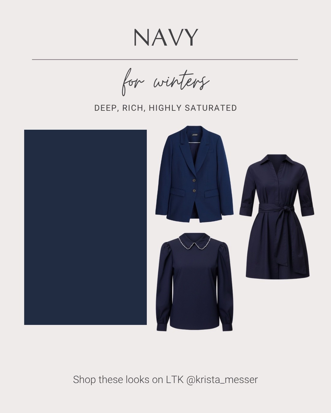 Navy for Winters | Color Analysis | House of Colour | Winter Palettee

#LTKWorkwear #LTKSeasonal #LTKootd