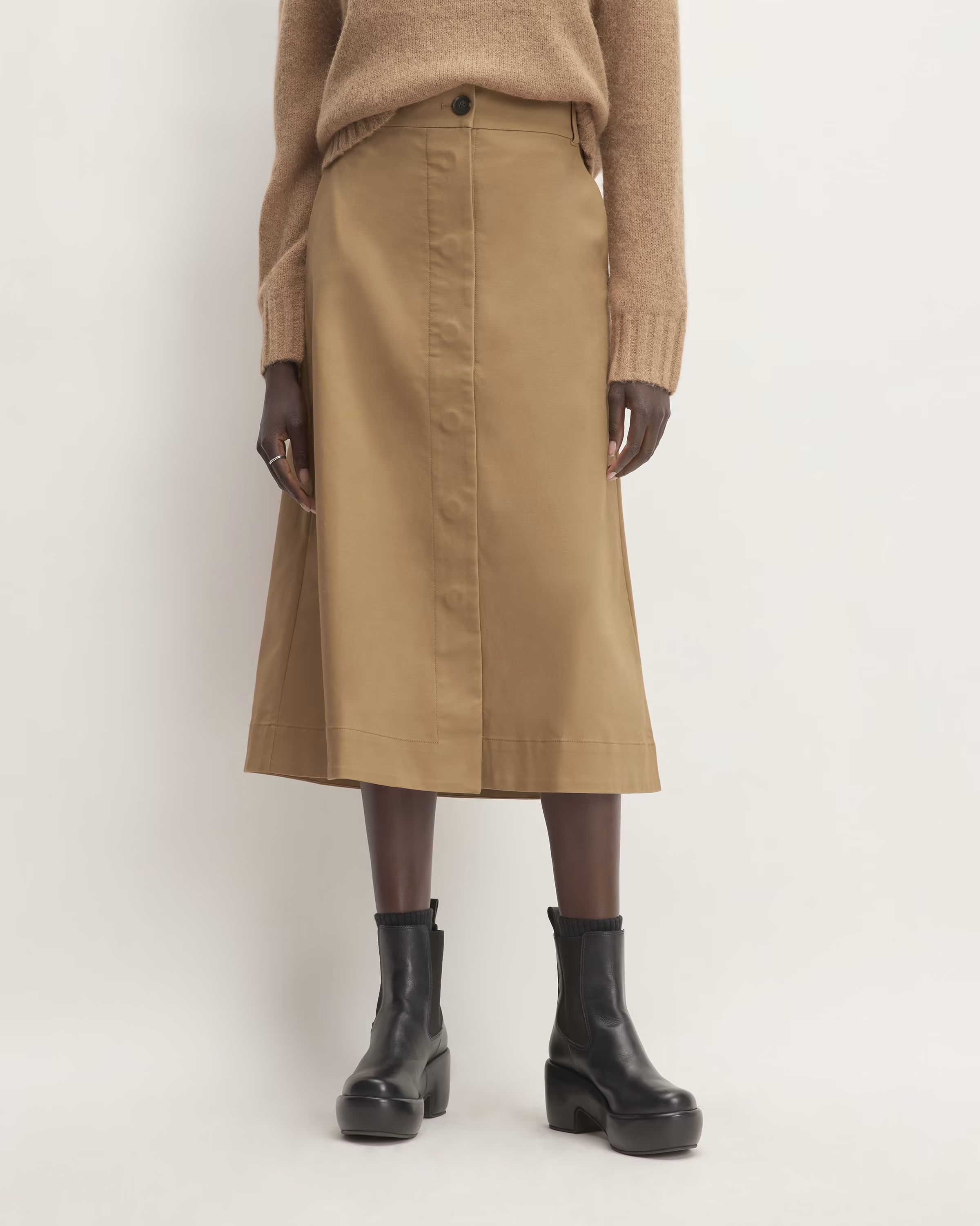 The Structured Cotton A-Line Skirt | Everlane