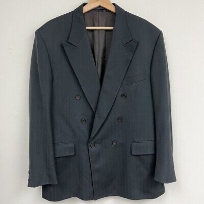 VTG Christian Dior Monsier Gray double breasted wool sports coat blazer jacket | eBay US