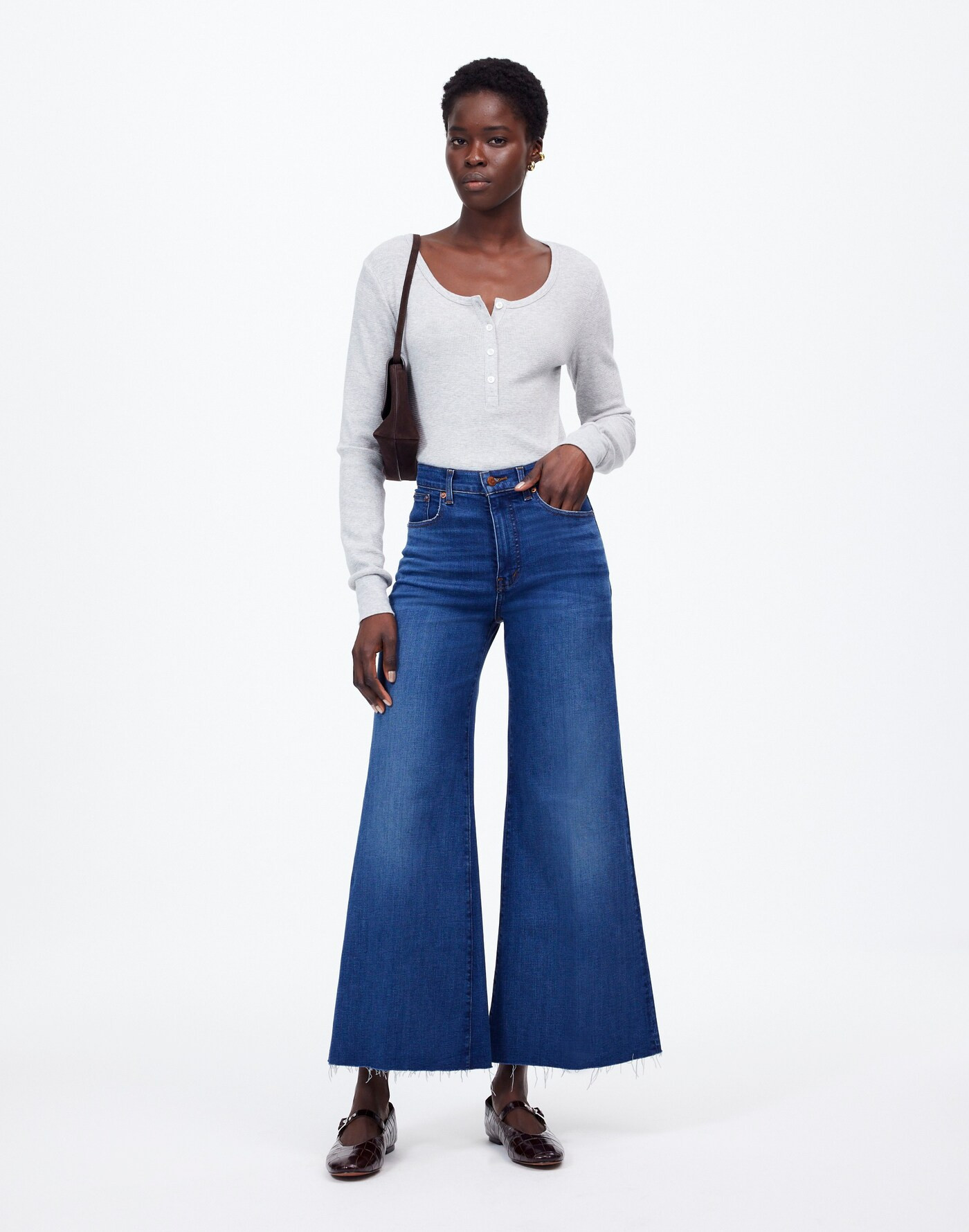 Flared Wide-Leg Jeans in Pelion Wash | Madewell | Madewell