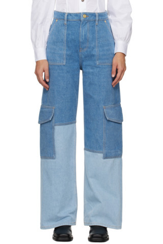 GANNI - Blue Angi Jeans | SSENSE