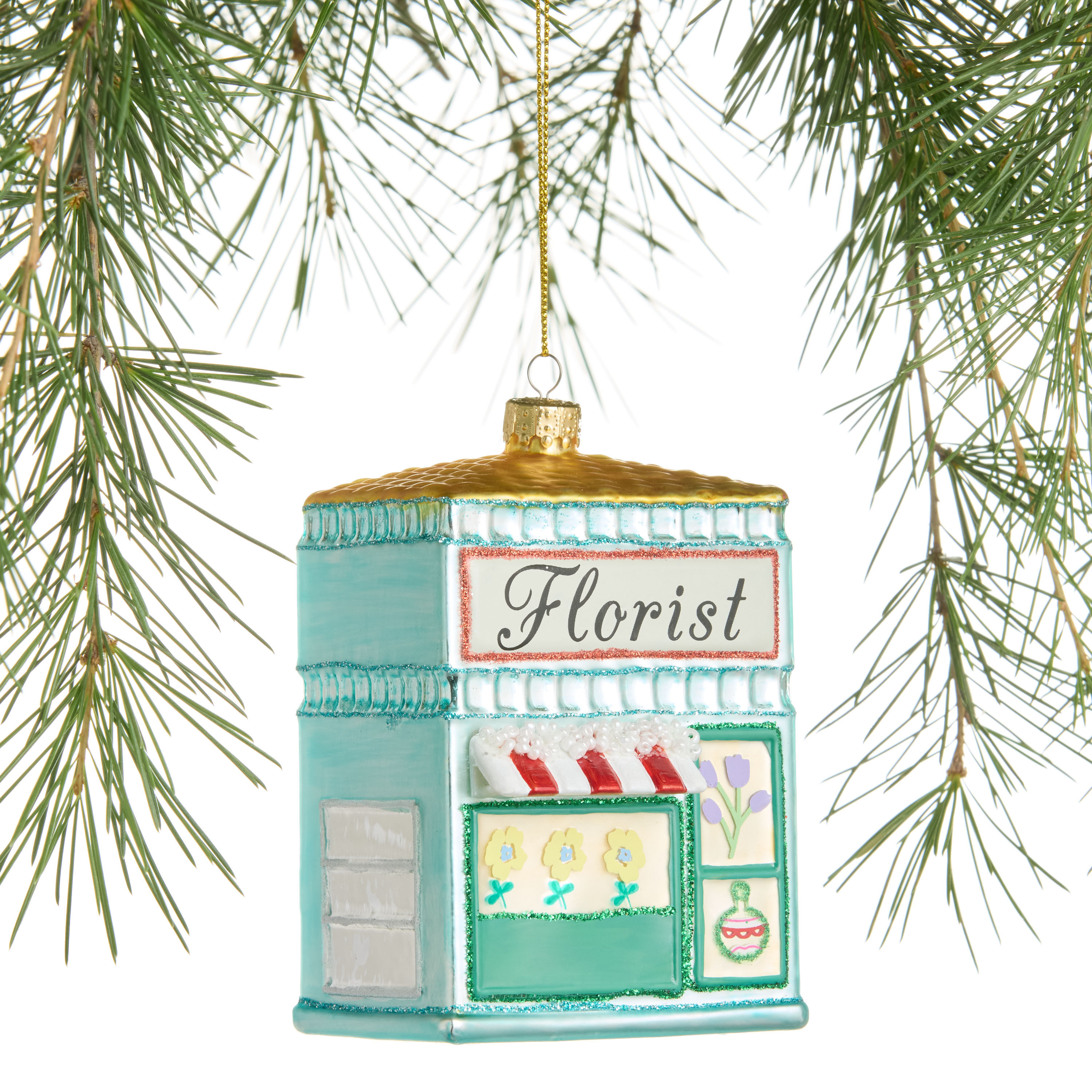 Glass Flower Shop Ornament | World Market