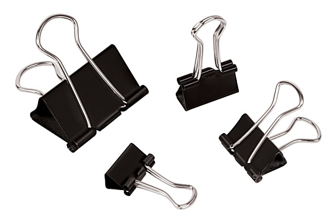 Office Depot Brand Binder Clip Combo Pack Assorted Sizes Black Pack Of 200 Clips - Office Depot | Office Depot and OfficeMax 