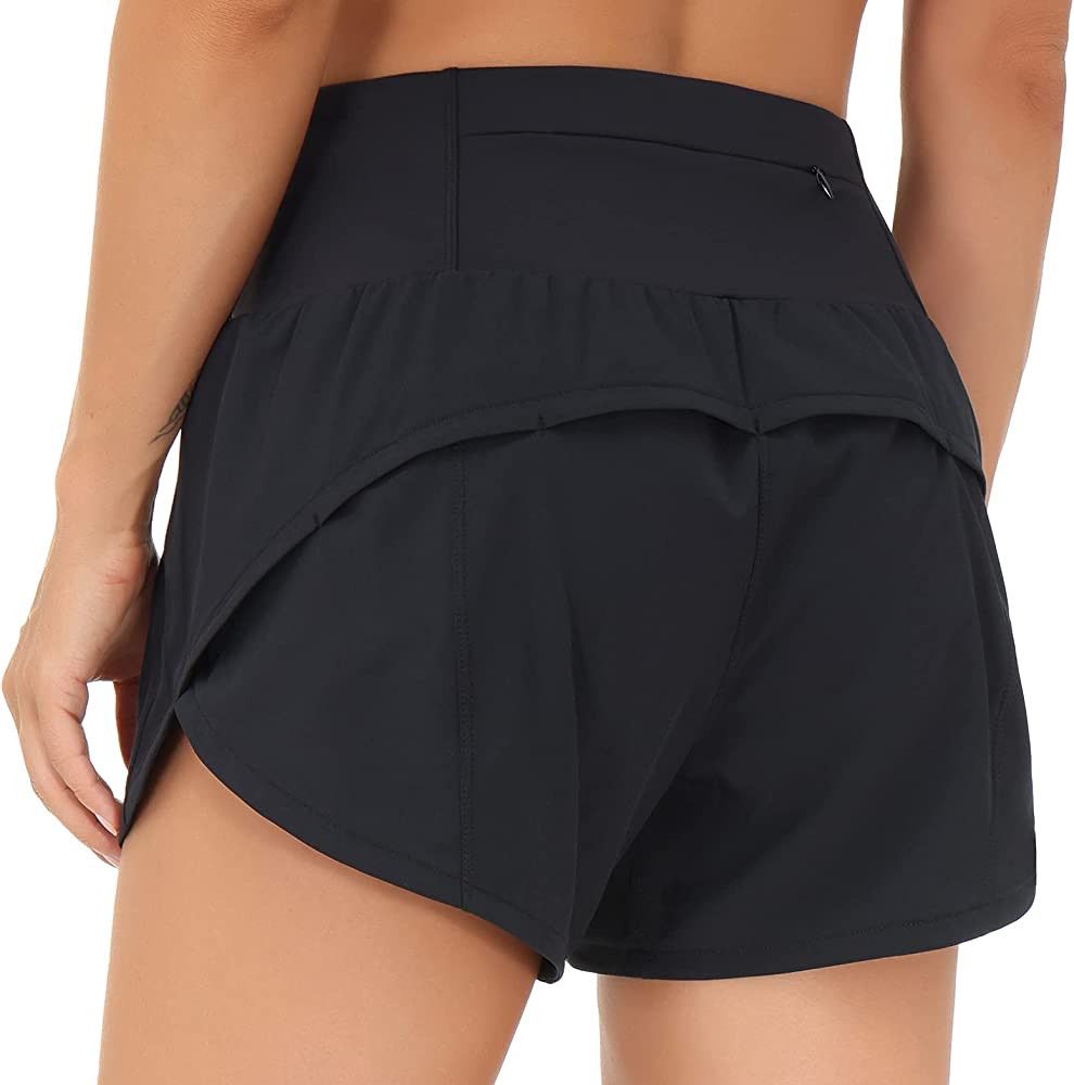 THE GYM PEOPLE Womens High Waisted Running Shorts Quick Dry Athletic Workout Shorts with Mesh Lin... | Amazon (US)