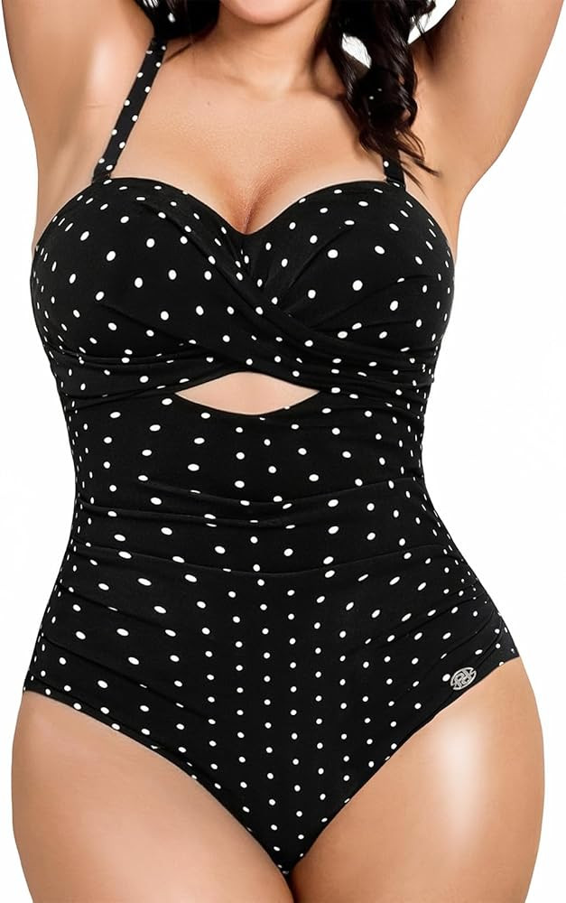 Popilush Swimsuit for Women Tummy Control - One Piece Bathing Suit with Removable Straps for Beac... | Amazon (US)