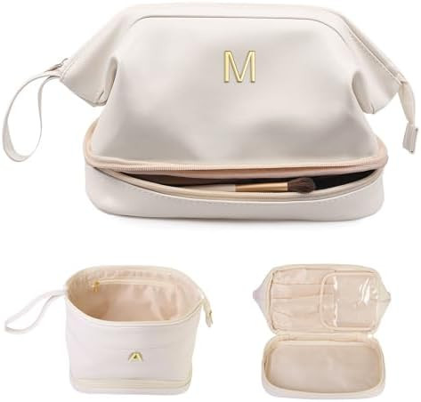 Stocking Stuffers for Women-Birthday Gifts-Teen Girl Gifts Trendy Stuff Initial Makeup Bag for Wo... | Amazon (US)