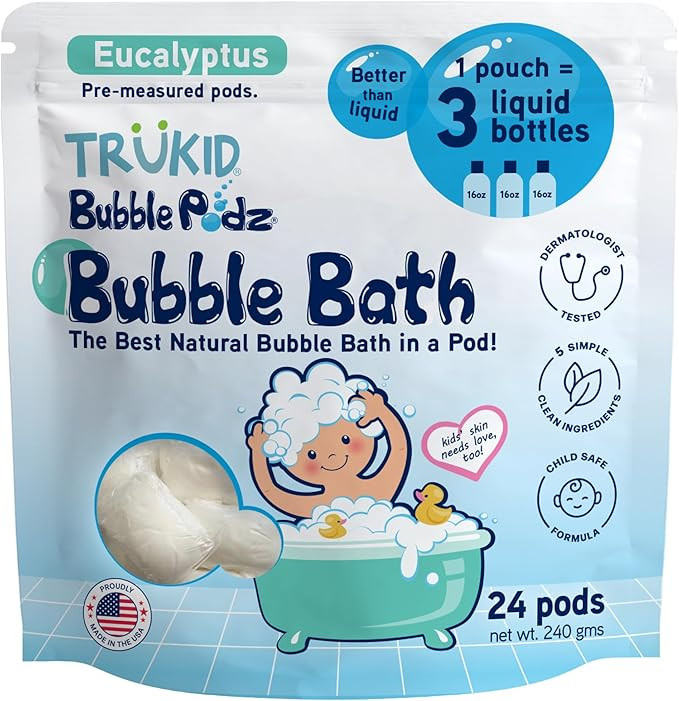 TruKid Bubble Podz Bubble Bath for Kids, Toddlers, & Babies, Tear Free Gentle & Refreshing Bath B... | Amazon (US)