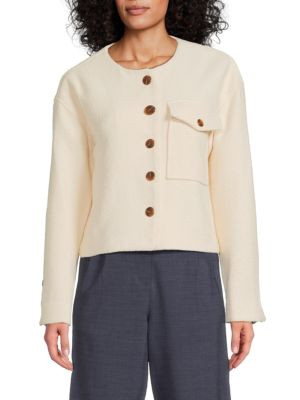 Tanya Taylor ​Kento Button-Front Cropped Jacket on SALE | Saks OFF 5TH | Saks Fifth Avenue OFF 5TH