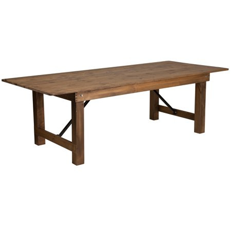 96"" Chocolate Brown Rustic Rectangular Farmhouse Table | Walmart (US)