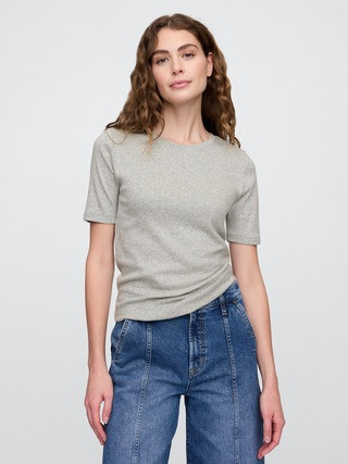 Modern Ribbed Crewneck T-Shirt | Gap Factory