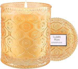 LA JOLIE MUSE Fall Candles, Pumpkin Chai Scented Candle, Candle Gifts, Natural Soy Candles for Ho... | Amazon (US)