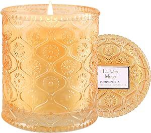 LA JOLIE MUSE Fall Candles, Pumpkin Chai Scented Candle, Candle Gifts, Natural Soy Candles for Ho... | Amazon (US)