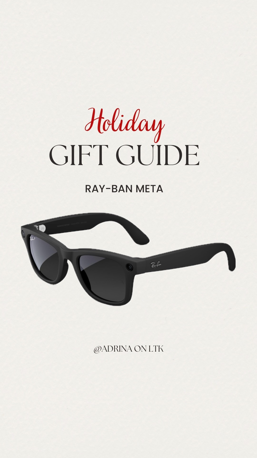 Ray-ban Meta

#LTKCyberWeek #LTKGiftGuide #LTKHoliday