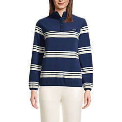 Women's Heritage Fleece Snap Neck Pullover | Lands' End (US)