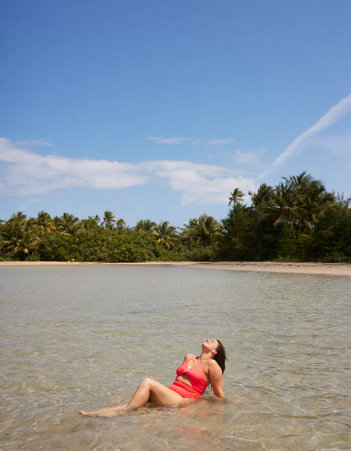 Aerie Shine Pique Twist Scoop One Piece Swimsuit | Aerie