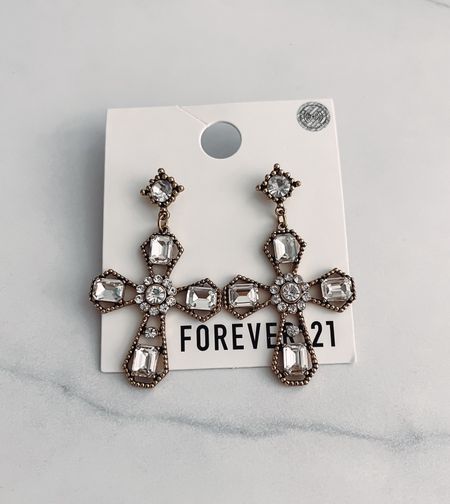 Forever21 rhinestone cross earrings! So much prettier in person!  Can’t wait to wear them! 

#LTKstyletip #LTKbeauty #LTKsalealert