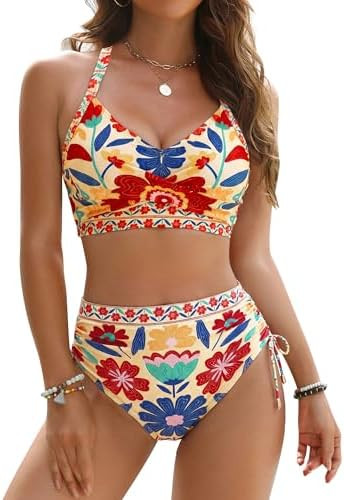 Blooming Jelly Womens High Waisted Bikini Sets Tummy Control Swimsuits 2026 | Amazon (US)