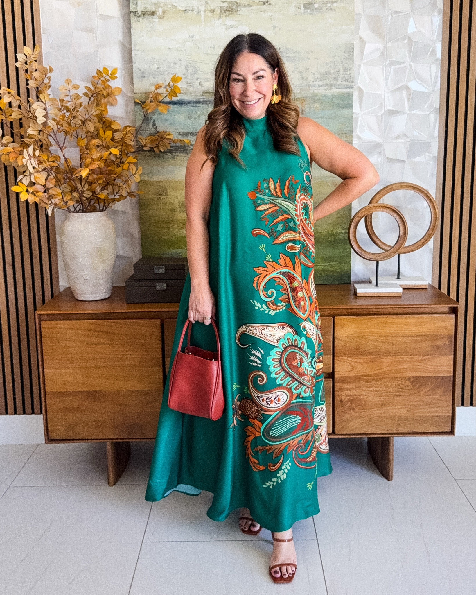 The COLORS on this dress 😍 This gorgeous green Farm Rio maxi with the bold paisley print is such a fun statement for a fall wedding, dinner or special event.

#LTKSeasonal #LTKOver40 #LTKMidsize