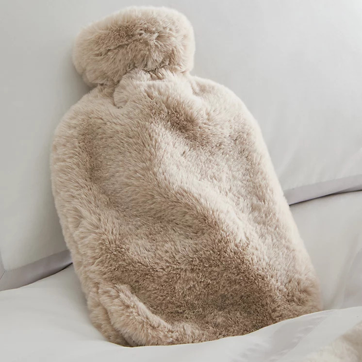 Super Soft Faux Fur Hot Water Bottle | The White Company UK & ROW