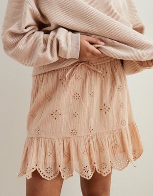Aerie Ruffle Eyelet Skirt | American Eagle Outfitters (US & CA)
