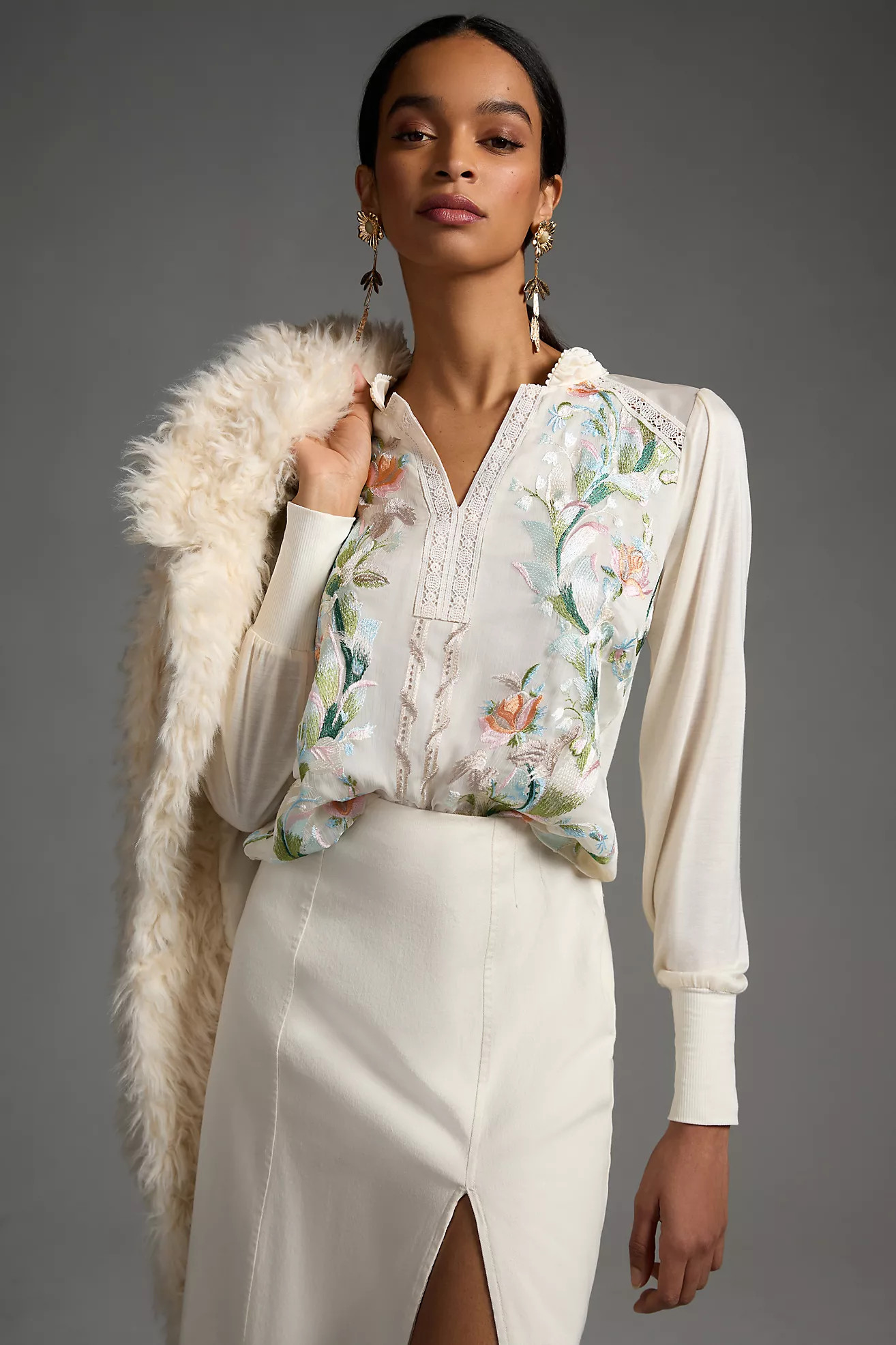 Tiny Hartford Embroidered Top | Anthropologie (US)