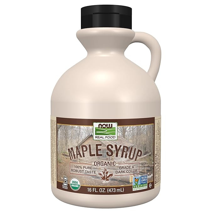 NOW Foods, Certified Organic Maple Syrup, Grade A Dark Color, Certified Non-GMO, Pure, Robust Tas... | Amazon (US)