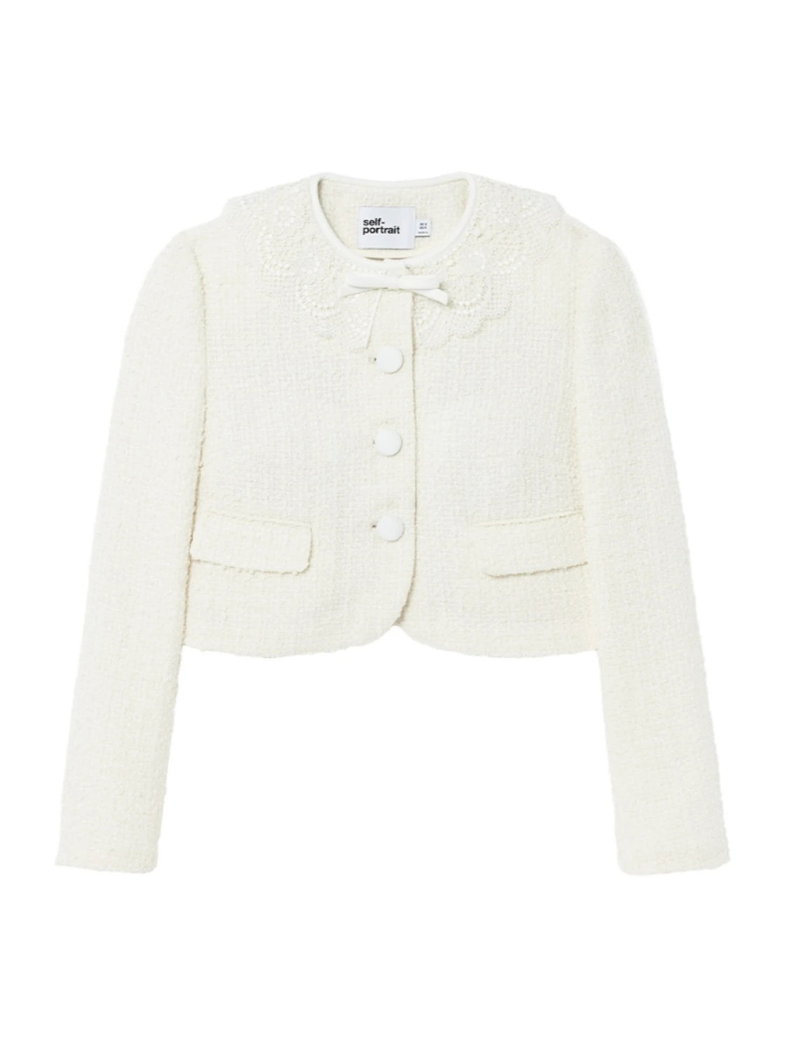 Self-Portrait Boucle Lace Collar Jacket | Senser US