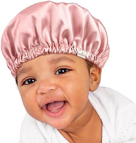 YANIBEST Baby Satin Bonnet Sleep Cap for Curly Hair - Double Layer Reversible Adjustable Silky Sa... | Amazon (US)