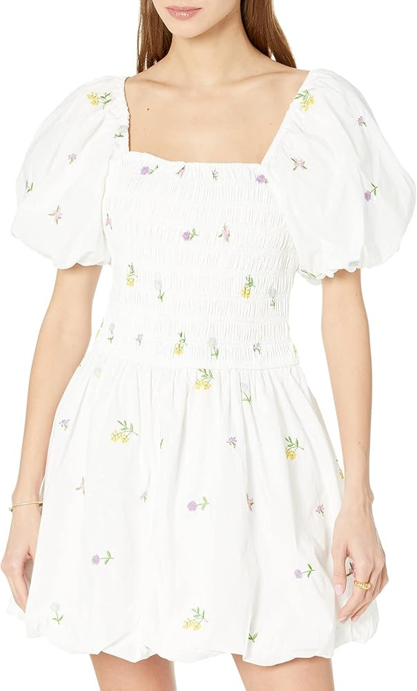 English Factory Women's Smocked Dress with Balloon Sleeves | Amazon (US)