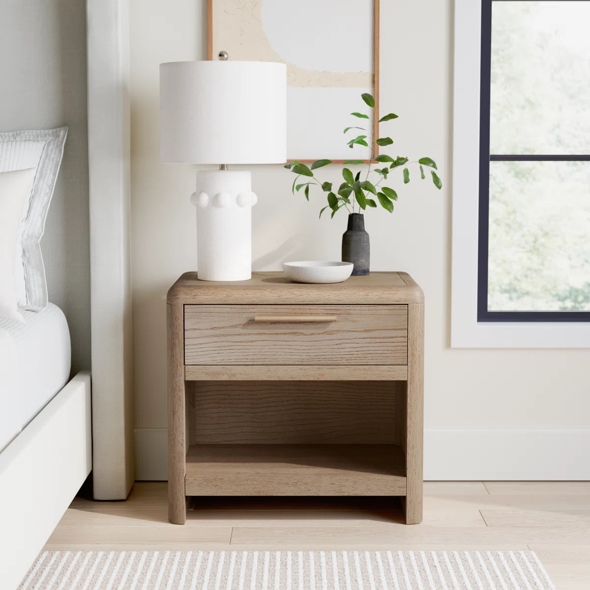 Furano One Drawer Wood 26" Nightstand | Wayfair North America