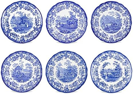 Spode Blue Room Zoological Plates, Set of 6 Assorted Motifs | Amazon (US)