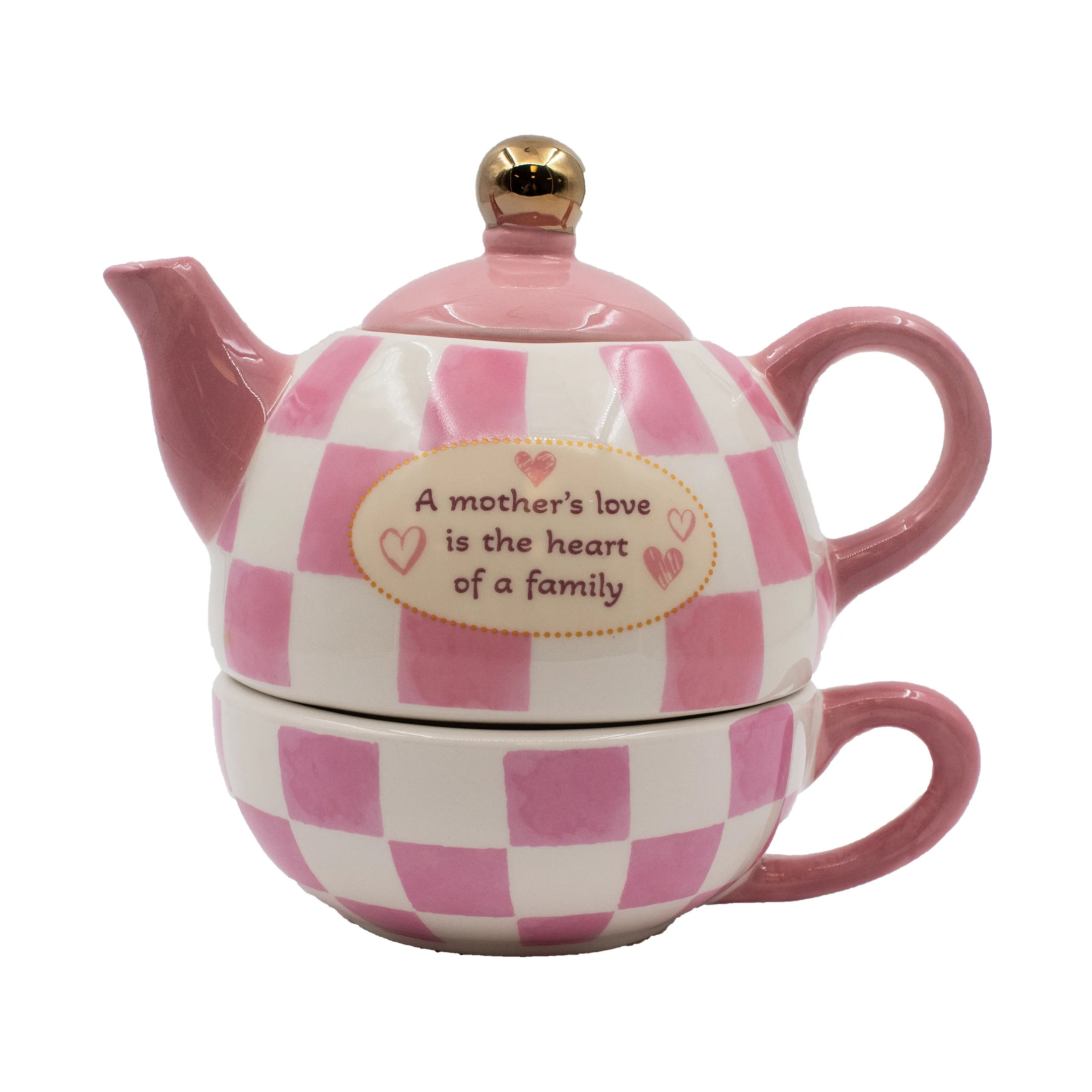Heart of the Family Ceramic Teapot Set, 2 Pieces, Mother's Day by Way To Celebrate | Walmart (US)