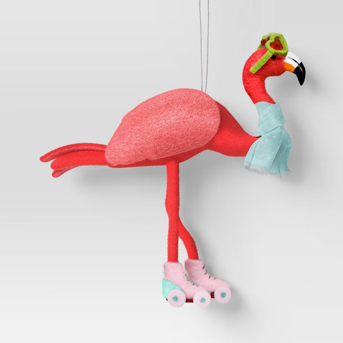 Christmas Felted Wool Flamingo with Skate Ornament - Wondershop™ | Target