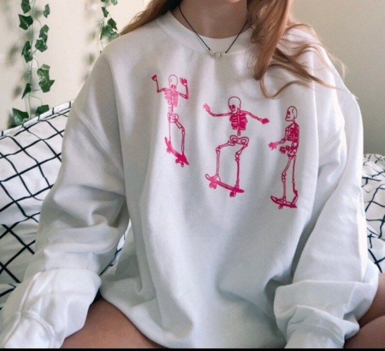 Preppy Aesthetic Crew Neck Sweatshirt With Pink - Etsy | Etsy (US)