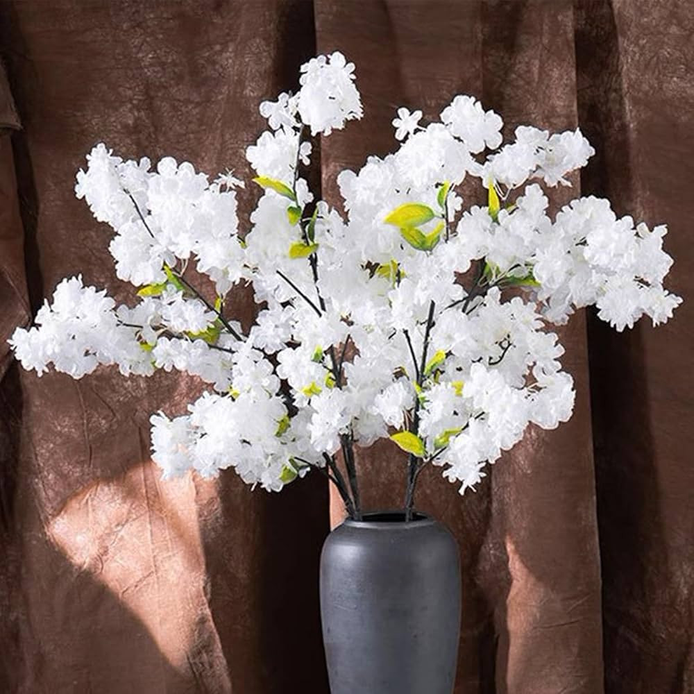 RHN Artificial Faux Cherry Blossom Branches Decor,37.5 in Fake Cherry Blossom Flowers Long Stems ... | Amazon (US)