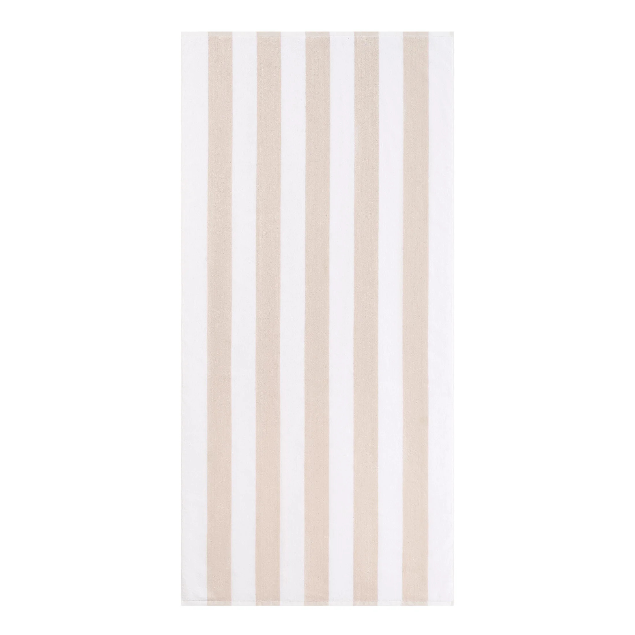 Mainstays Cabana Beige Striped Beach Towel, 58" x 28", Beige | Walmart (US)