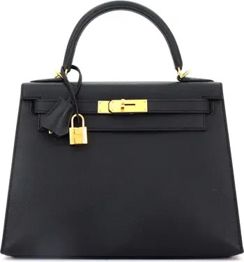 Pre-Owned Hermes Kelly Handbag Black Epsom with Gold Hardware 28 | Nordstrom | Nordstrom