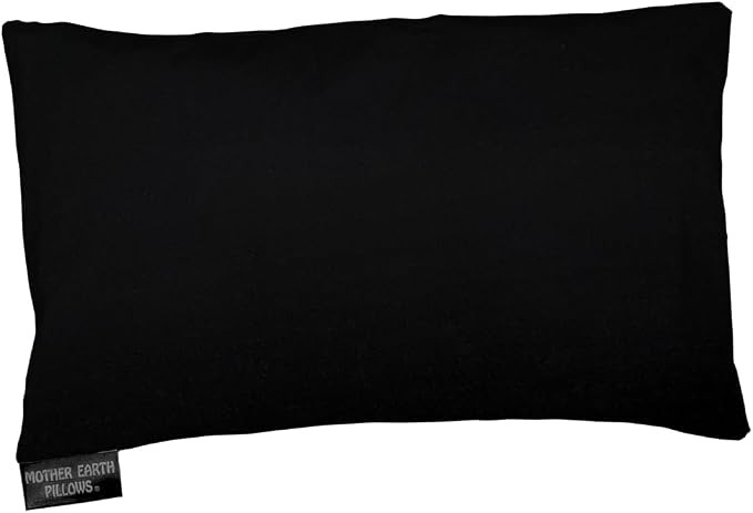 Mother Earth Pillows Small Therapeutic Flax Pillow for Natural Pain Relief (No Herbs Added, Black... | Amazon (US)
