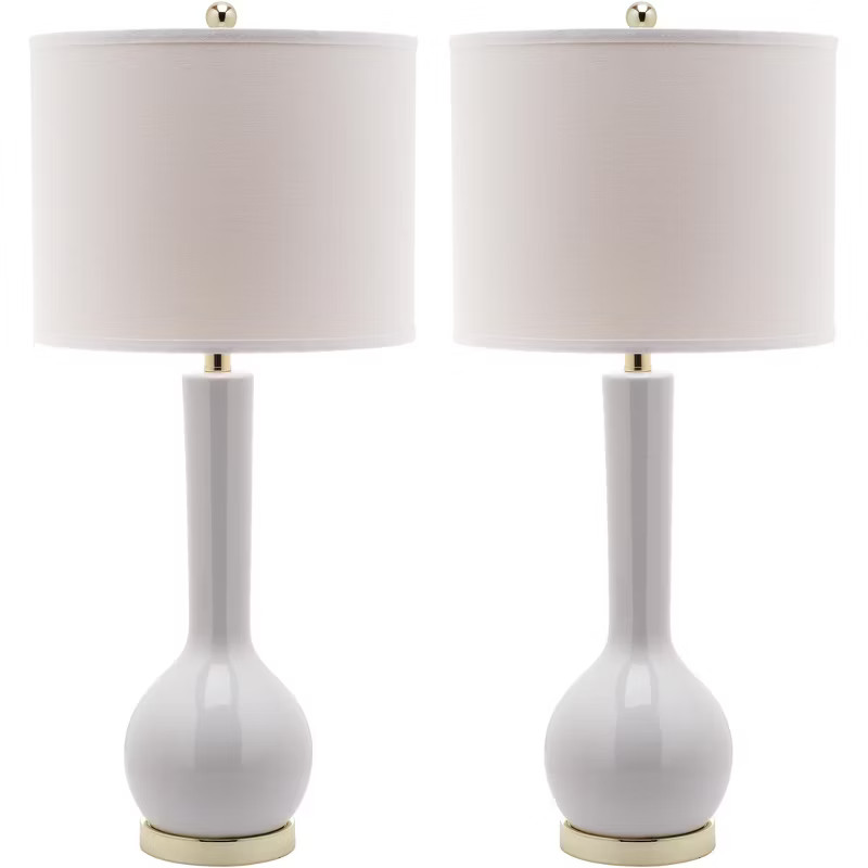 Mae Long Neck Ceramic Table Lamp (Set of 2)  - Safavieh | Target