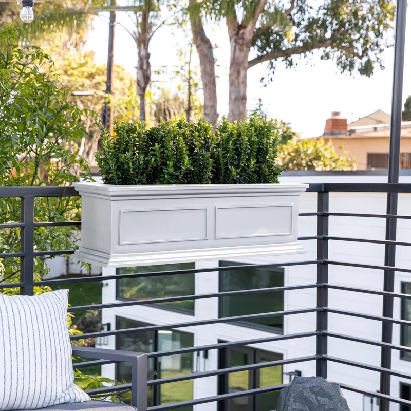 Abram Self-Watering Plastic Railing Planter | Wayfair North America