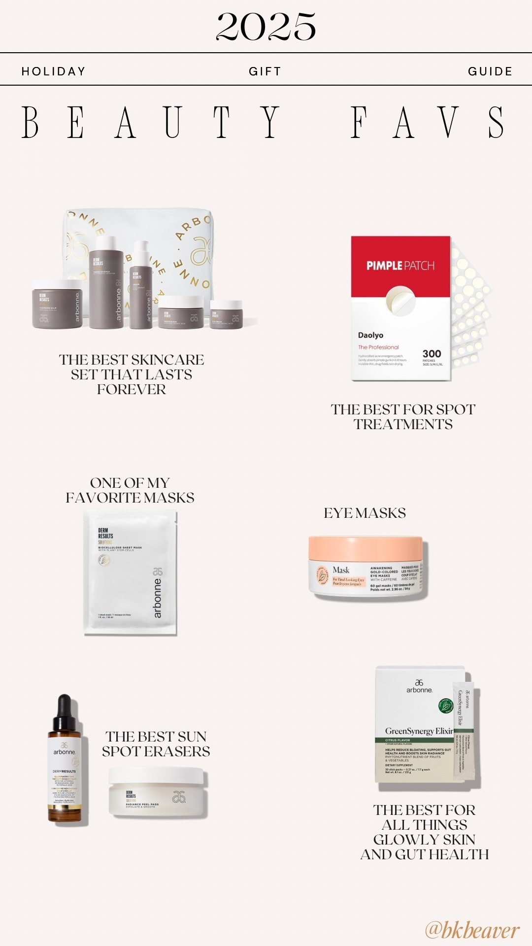 These have all helped transform my skin and are my favorite beauty favs! https://www.arbonne.com/us/en/arb/brittanybeaver/cart?shareId=8893693447719