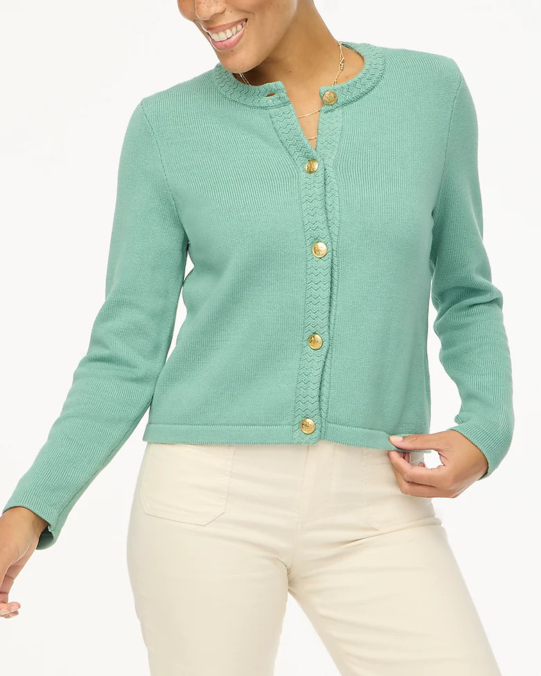 Cotton lady jacket cardigan sweater | J.Crew Factory